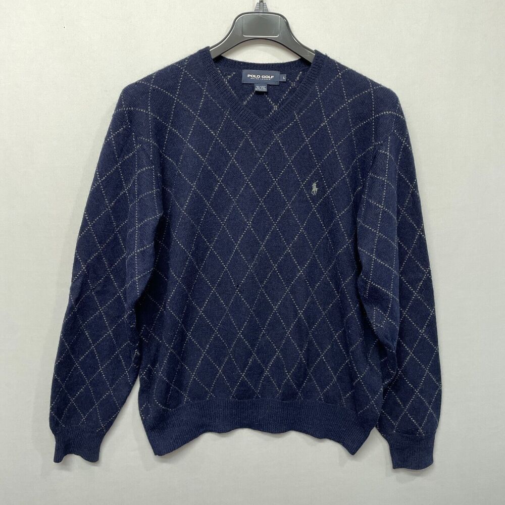 Vintage Polo Golf Ralph Lauren Men Alpaca Wool Blend Sweater Size Large M248 -6